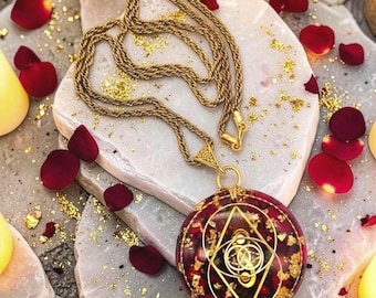 The Phoenix Rose™ | Mary Magdalene Orgonite Pendant | Divine Feminine | EMF Protection | Spiritual Jewelry | Energy Tool | Christ