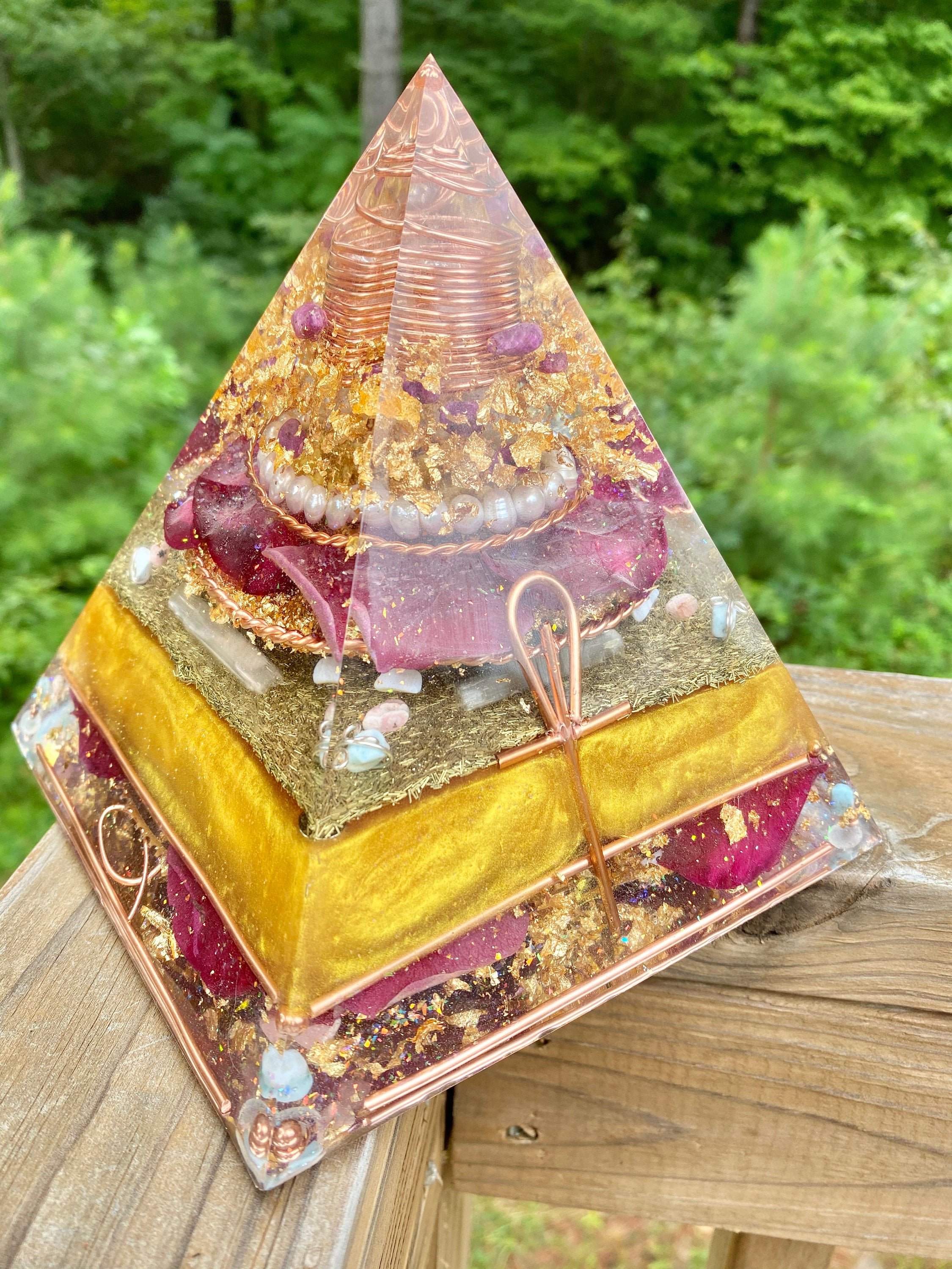 Large Orgonite Pyramids MARY MAGDALENE Large Orgonite Pyramid Orgone Generator - Etsy UK