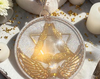 Wings of Shasta Orgonite Talisman | Angelic Reunion 2026 | Angel Wing Pendant | Sacred Geometry Spiritual Jewelry | EMF Protection