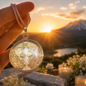 Wings of Shasta Orgonite Talisman | Angelic Reunion 2026 | Angel Wing Pendant | Sacred Geometry Spiritual Jewelry | EMF Protection