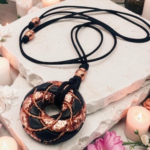 POWERFUL Rodin Coil 3-6-9 Torus Orgonite Pendant | Copper wire wrapped | Shungite | Energy Protection | Sacred Geometry | EMF Protection