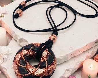 POWERFUL Rodin Coil 3-6-9 Torus Orgonite Pendant | Copper wire wrapped | Shungite | Energy Protection | Sacred Geometry | EMF Protection