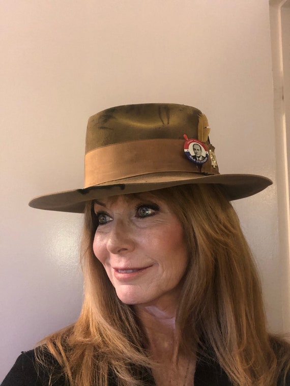 Vintage distressed fedora