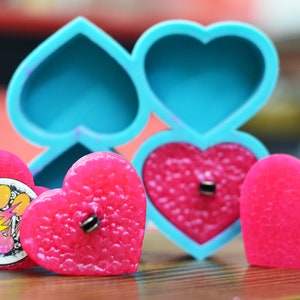 Multi Heart Vent Clip Freshie Mold