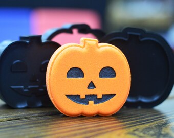 Flat Happy Jack O'Lantern Bath Bomb Mold