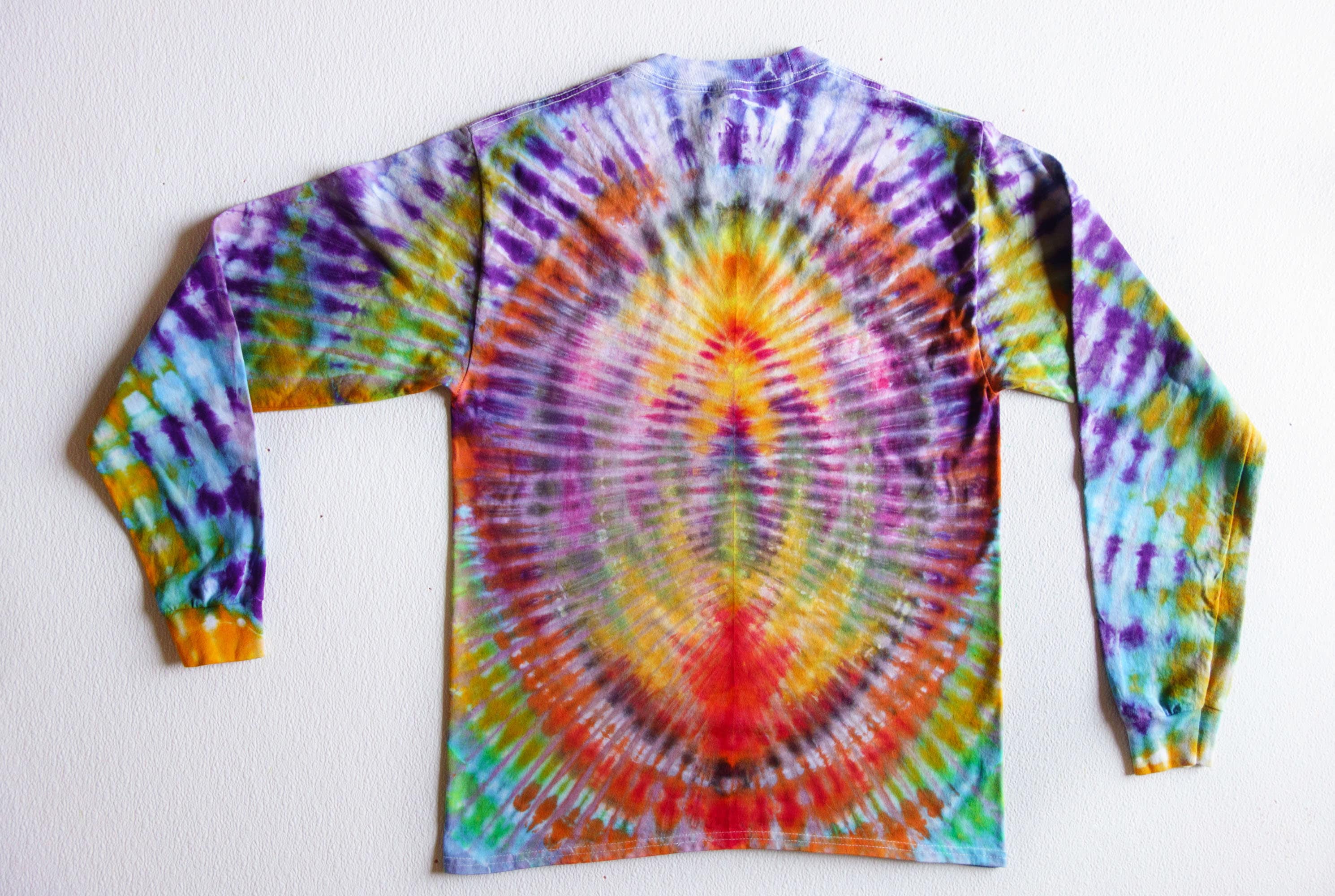 Mens HANES Tie Dyed Shirt Long Sleeve Ice Dyed Shirt Hot | Etsy