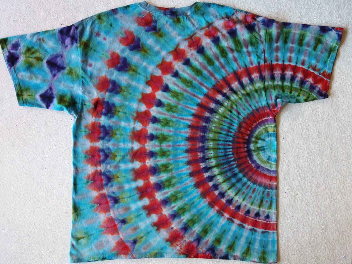 MENS Tie Dyed Shirt Ice Dyed Shirt Fan Fold 2xlarge Etsy UK