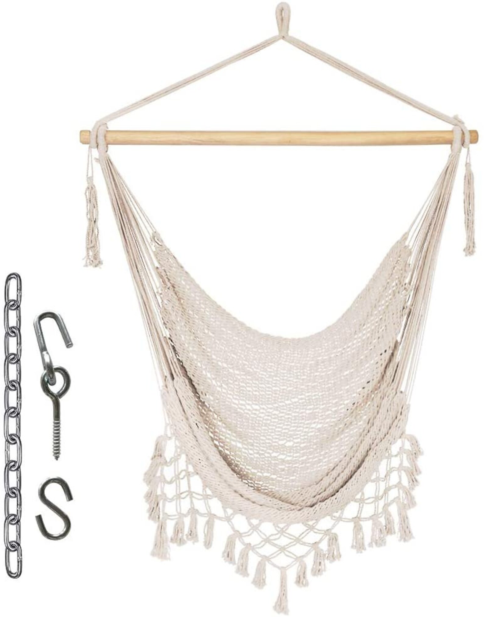 Hammock Net Chair Swing Hanging Rope Netted Soft Cotton Etsy