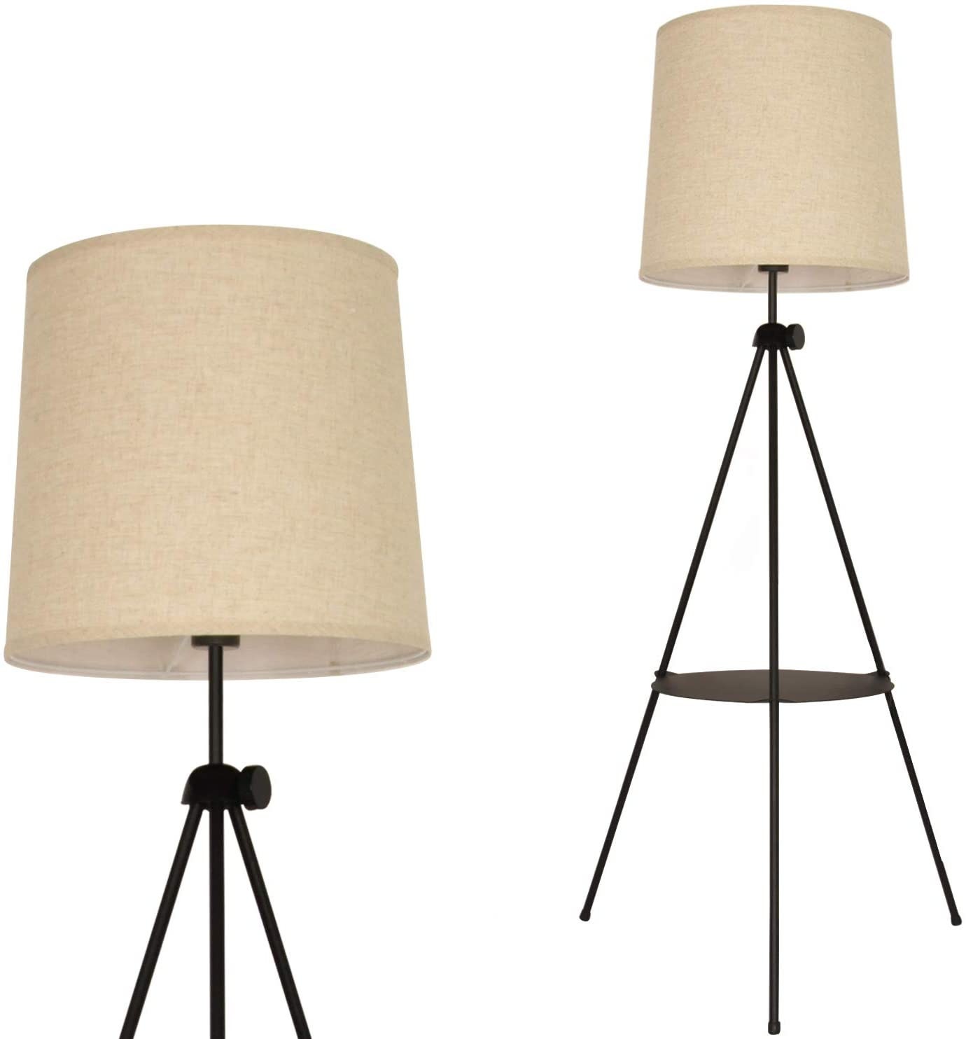 Stehleuchte Schwarz mit Regalen | Etsy