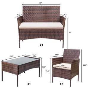 Mejores conjuntos de muebles con vidrio templado acolchado | Etsy