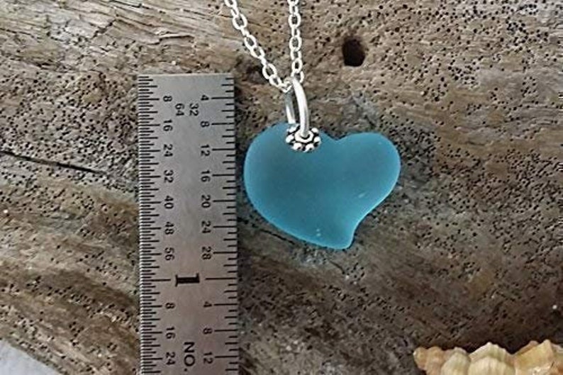 Heart of the Sea Turquoise Bay Blue sea glass necklace hand made
