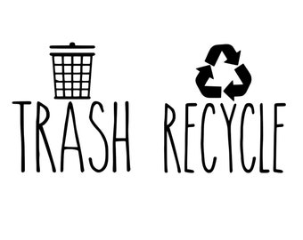 Trash & Recycle SVG - Digital SVG File ONLY - Cricut Files - Silhouette Files