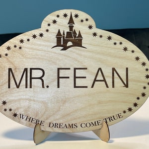 13.75&quot; Personalized Magical Name Tag Wooden Desk/Wall Sign