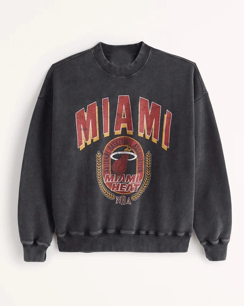 Miami heat crewneck sweatshirt Clearance