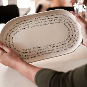 Lyric or Recipe Platter | Music Inspiration Plate