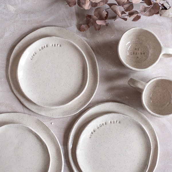 Quirky Personalised Plates & Bowls, Serveware - write anything you want on it! | Custom Made