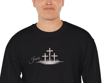 Christian Sweatshirt Jesus Cross Sweatshirt Faith Shirt Men Women of Faith Christian Teen Gift Idea