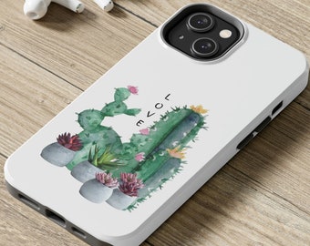 Cactus Coque pour iPhone, coque de téléphone, succulentes, plantes, iPhone 13, 14, 11, plantes d'intérieur, coque de téléphone personnalisée, cactus, cadeau, plante maman