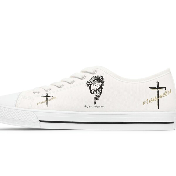 Christian Shoes Women, Jesus Saves Sneakers, Religious Gift, Bible, Faith, Tennis Shoes, Teen Girl Christian, First Communion