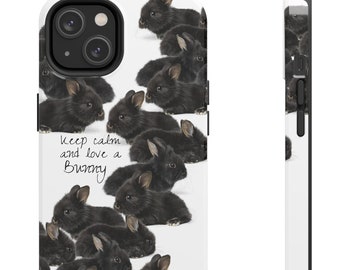 Bunny Phone Case iPhone Bunnies Phone Case Bunny Rabbit iPhone Cover, Gift for Teen Girl, Bunny Lover, Animal iPhone Case Saying Bunny Gift
