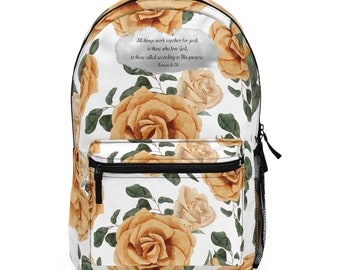 Bible Verse Backpack, Christian Backpack, Scripture, Book Bag, Christian Gift, Spiritual Gift, Faith, Bible Bag, Women, Girl Christian, Mom