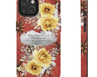 Bible Verse Phone Case iPhone Case Scripture, Christian Phone Case iPhone Religious Phone Case Religious Gift Mom Girl iPhone Case Flower