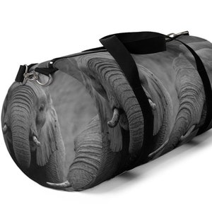 Elephant Duffel Bag Wildlife Weekender Bag Travel Bag Duffle Bag Sports Overnight Animal Nature Womens Mens Gift Idea Teen Boy Girl Kids