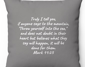 Jesus Scripture Pillow Inspirational Christian Pillow Housewarming Gift Religious Throw Pillow Bible Verse Pillow Christian Decor Motivation