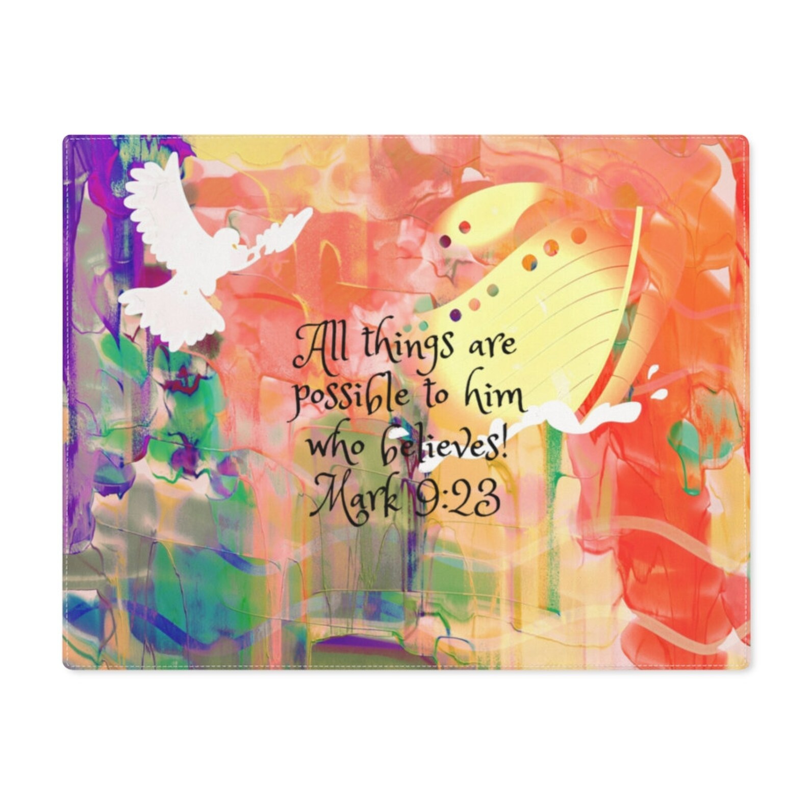 Christian Placemat Cotton Bible Placemat Bible Verse Religious Etsy