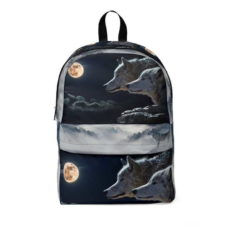 Wolf Backpack Moon Wolf Pack Men Women Teen Boy Gift Idea Etsy