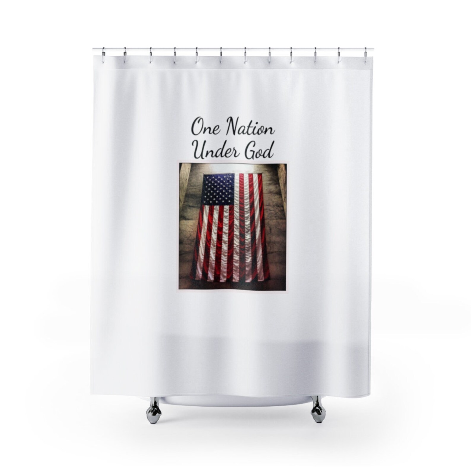Patriotic Shower Curtain American Flag Shower Curtain Patriot Etsy