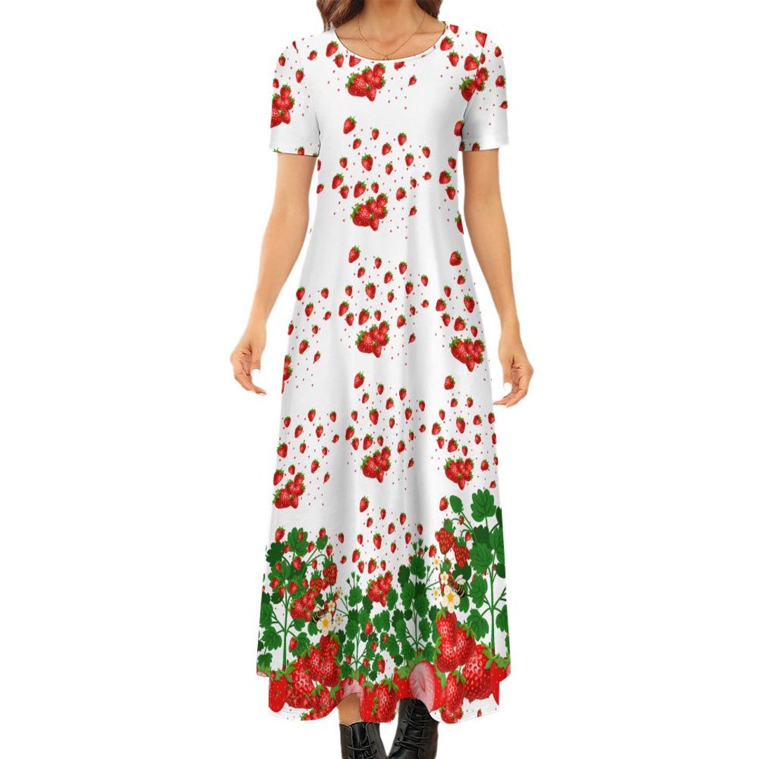 Strawberry Embroidered Dress