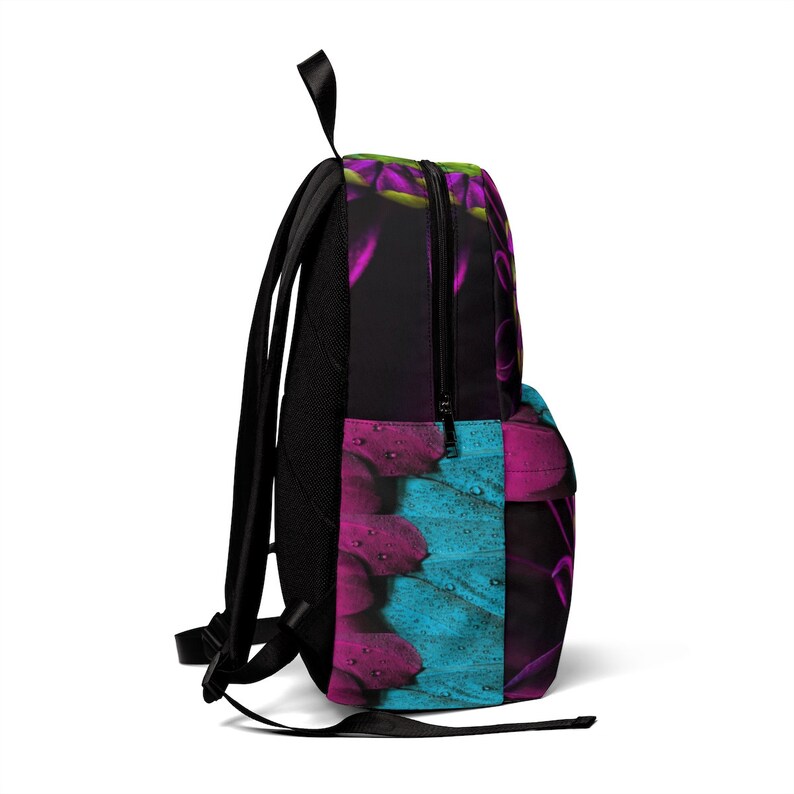 purple flower backpack