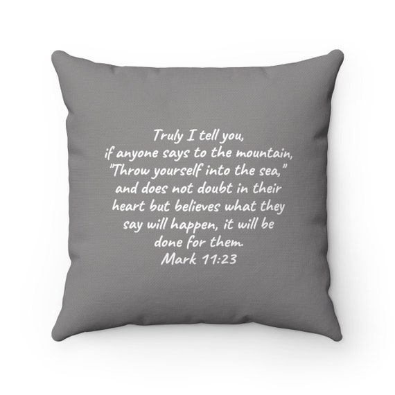 Jesus Scripture Pillow Inspirational Christian Pillow Housewarming Gift Religious Throw Pillow Bible Verse Pillow Christian Decor Motivation