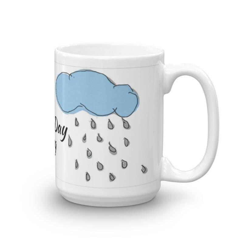 Rainy Day Mug 15oz Raindrops Cup Gift Idea Rain Coffee Cup Storm ...