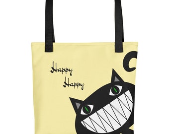 Cat Tote Bag Cat Lover Gift Cat Book Bag Gift for Her Teen Girl Gift Positive Tote Teen Tote Cat Animal Tote Bag