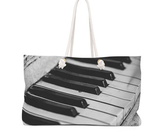 Piano Weekender Bag Musician Travel Bag Music Overnight Bag Womens Mens Gift Idea Gift For Musician Singer Weekend Bag Pianist Gif