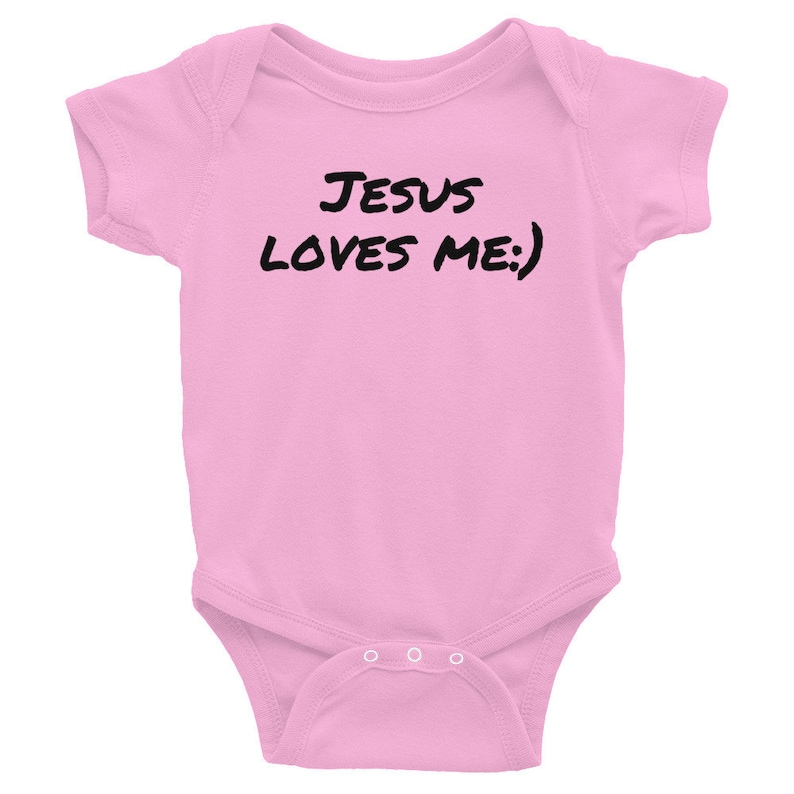 Infant Onesie Jesus Loves Me Baby Clothing Christian Gift | Etsy