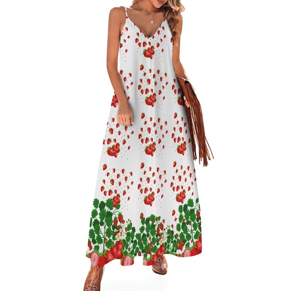ワンピース [mused] Garden Strawberry Dress Strawberry Midi Dress – Lirika Matoshi