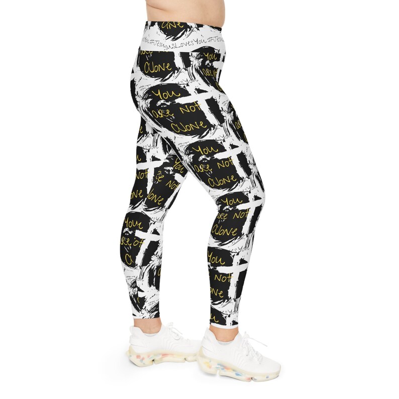 Christian Plus Size Leggings Jesus Leggings Faith Plus Size Apparel Bible Leggings Plus Size