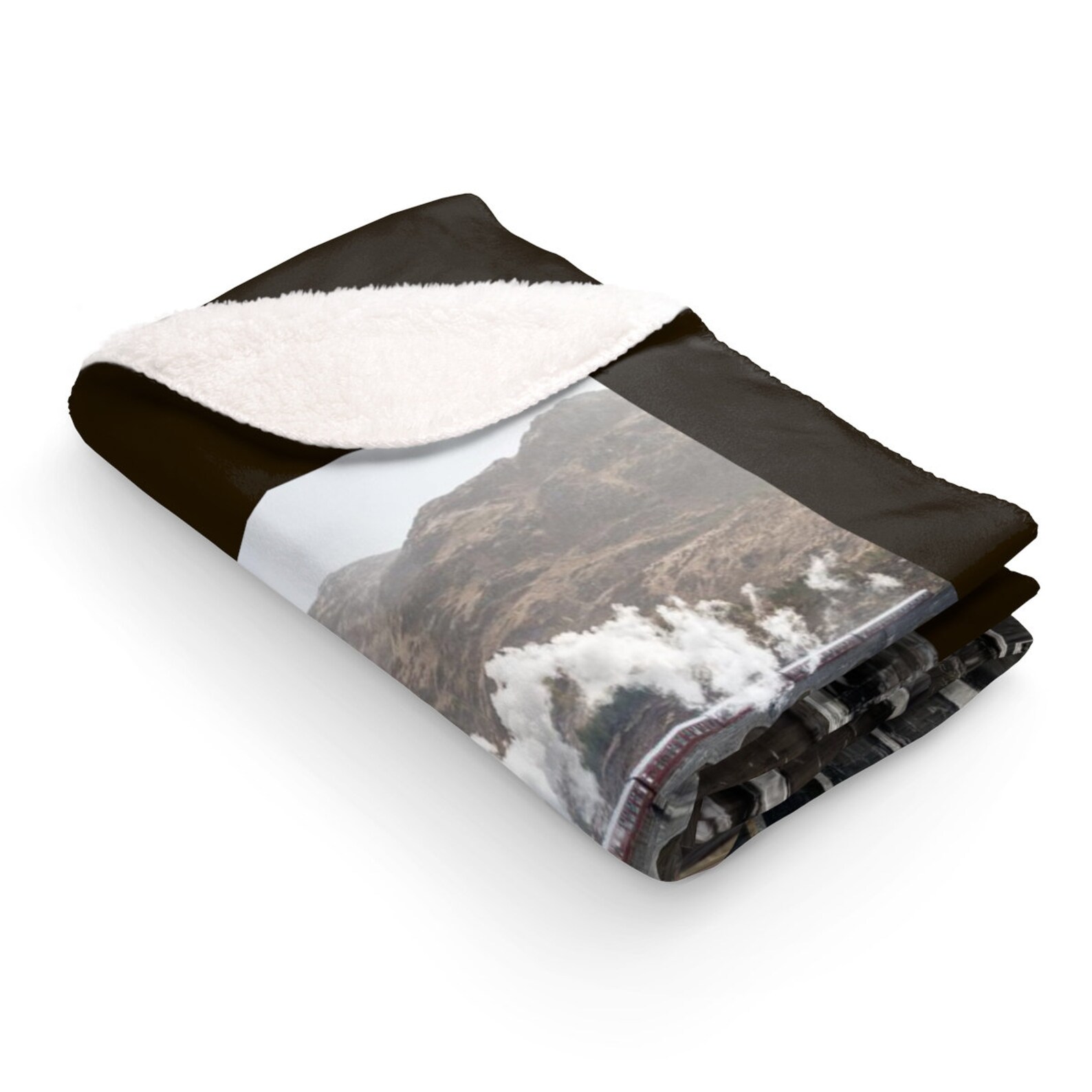 Steam Train Fleece Blanket Throw Steam Engine Bedding Boys Etsy