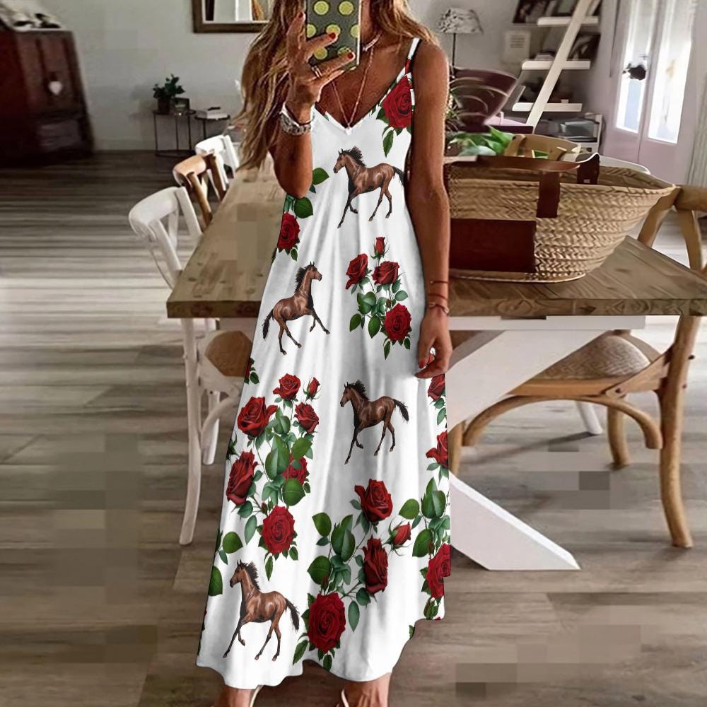 Country Cowgirl Western Dress Long Frock A Line Cocktail Dress Womens Party  Dress: Flowy Hollow Long