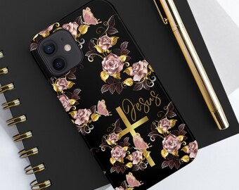 Funda para iPhone de Jesús, funda cristiana para teléfono con la Biblia de Jesús para iPhone, regalo cristiano, fe cristiana para mujeres, adolescentes, primera comunión, regalo de confirmación.