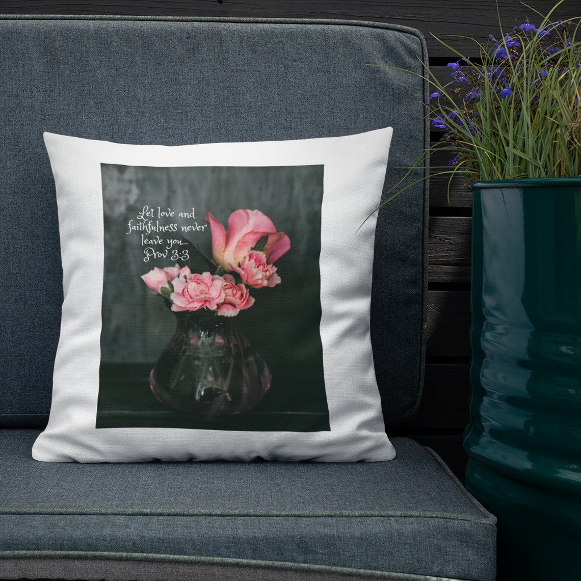 Scripture Premium Pillow Bible Verse Pillow Inspirational Etsy