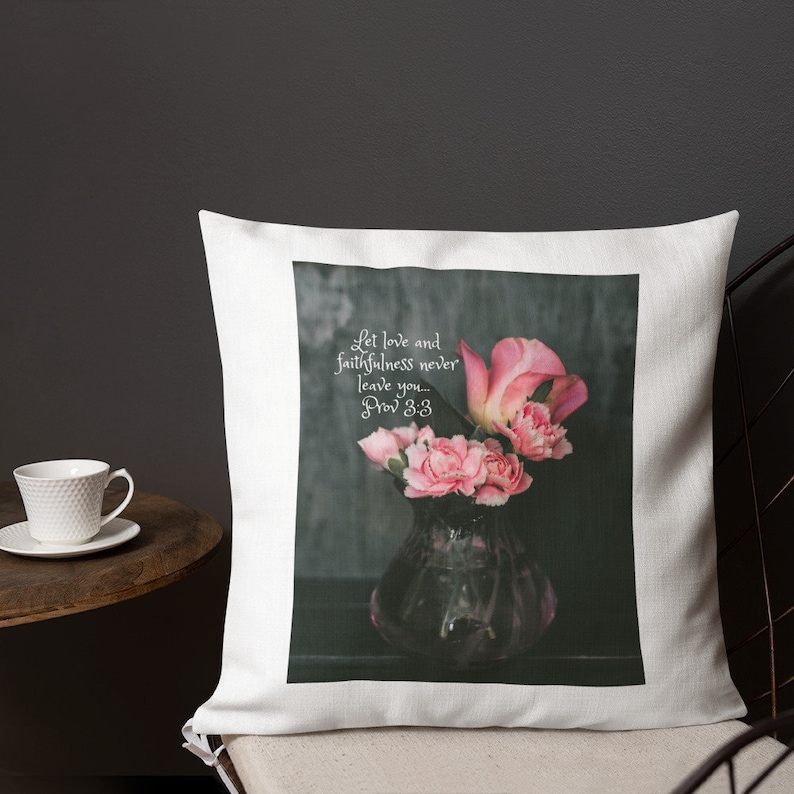 Scripture Premium Pillow Bible Verse Pillow Inspirational Etsy