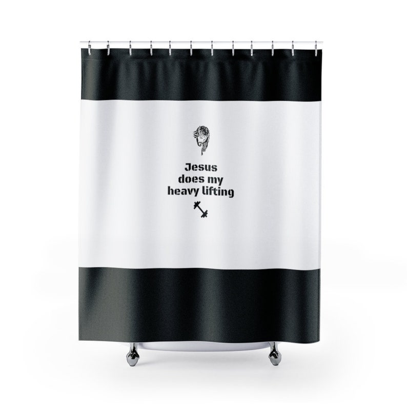 Christian Shower Curtain Christian Bath Decor Jesus Shower Curtain