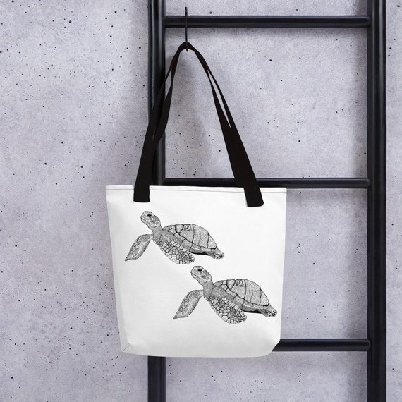 sea turtle tote bag