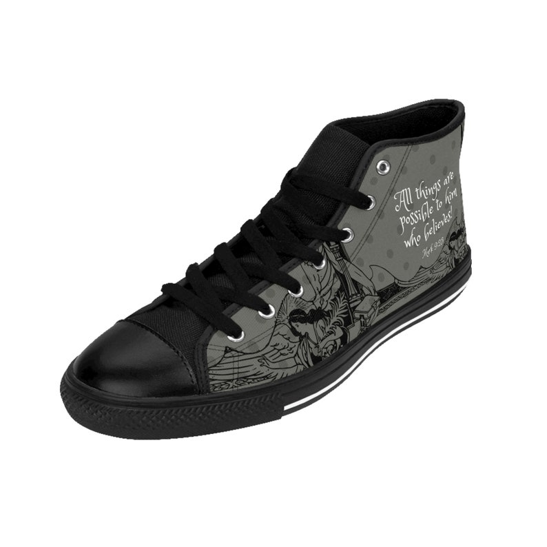 Scripture High-top Sneakers Mens Christian Sneakers Bible Verse High ...