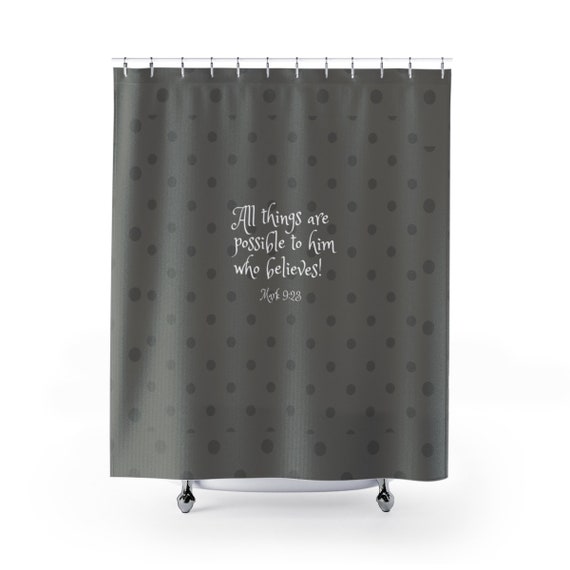 Verse Shower Curtain Verse Shower Curtain, Religious Shower Curtains