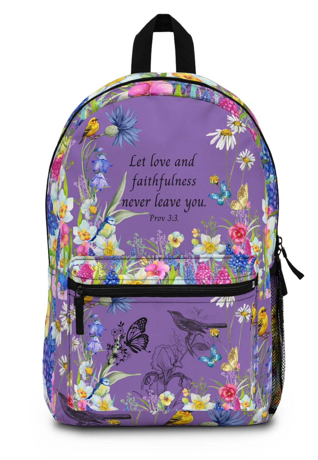 Christian Backpack Bible Verse Backpack Purple Women of Faith Backpack ...